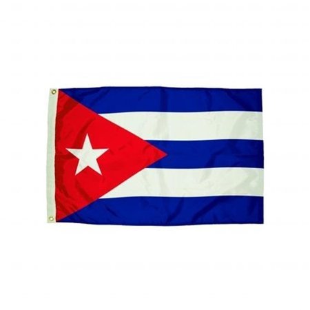 FLAGZONE Flagzone FZ-3482051 3x5 Nylon Cuba Flag Heading FZ-3482051